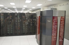The supercomputer room where Titan and Kraken are housed.